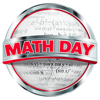 Math Day on a sphere with math symbols