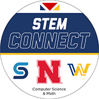 STEM CONNECT decal design with logos for Nebraska, WNCC and SCC