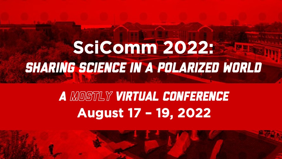 SciComm 2022 poster with information 