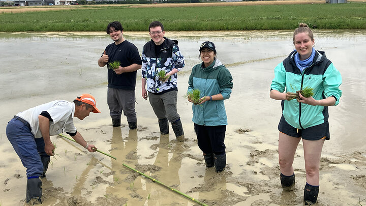 For the first week of the trip, students stayed at Kobe University, where they learned about research in the agricultural sciences.