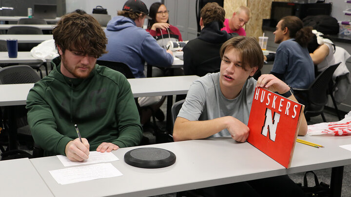 Students work together in the "Create & Innovate: A Makerspace Medley" Honors class.