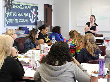 Teaching class full of teachers during summer course