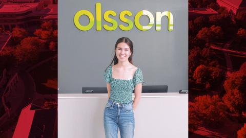 Mia Toigo at her 2022 summer internship with Olsson.