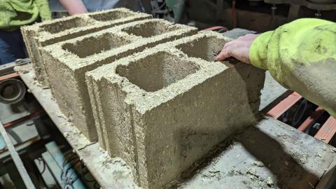 A Nebraska Engineering team has developed a hemp-based mixture for concrete masonry blocks that is lighter than traditional Portland cement but also meets the American Society for Testing and Materials’ standards for strength, water absorption and weight.